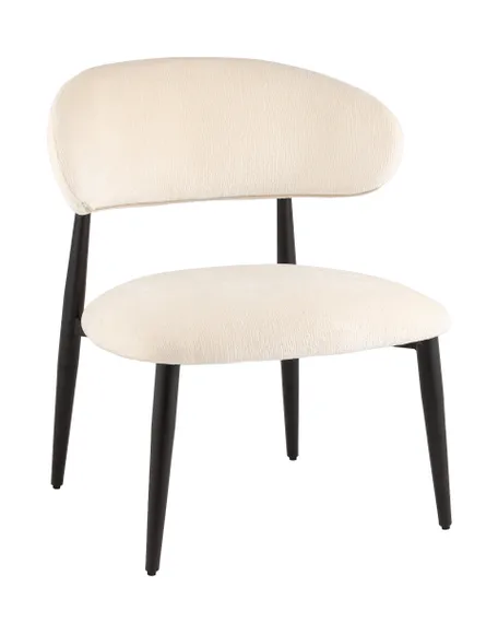 Кресло лаунж Ayla молочный