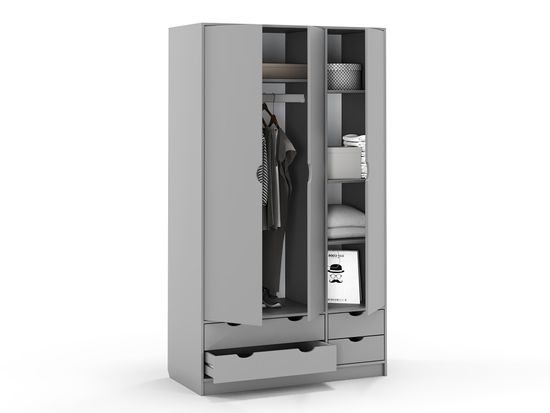 Шкаф ГРАНД-ЛАВОРО-7 /1200*2100*553/ левый венге / дуб выбеленный