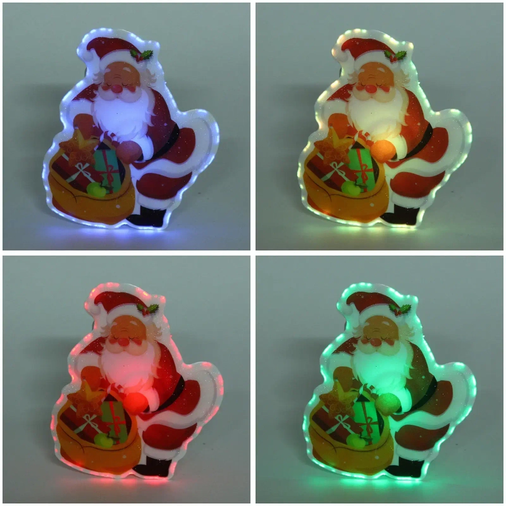 Сувенир с подсветкой «Дед Мороз с подарком» 10*8 см