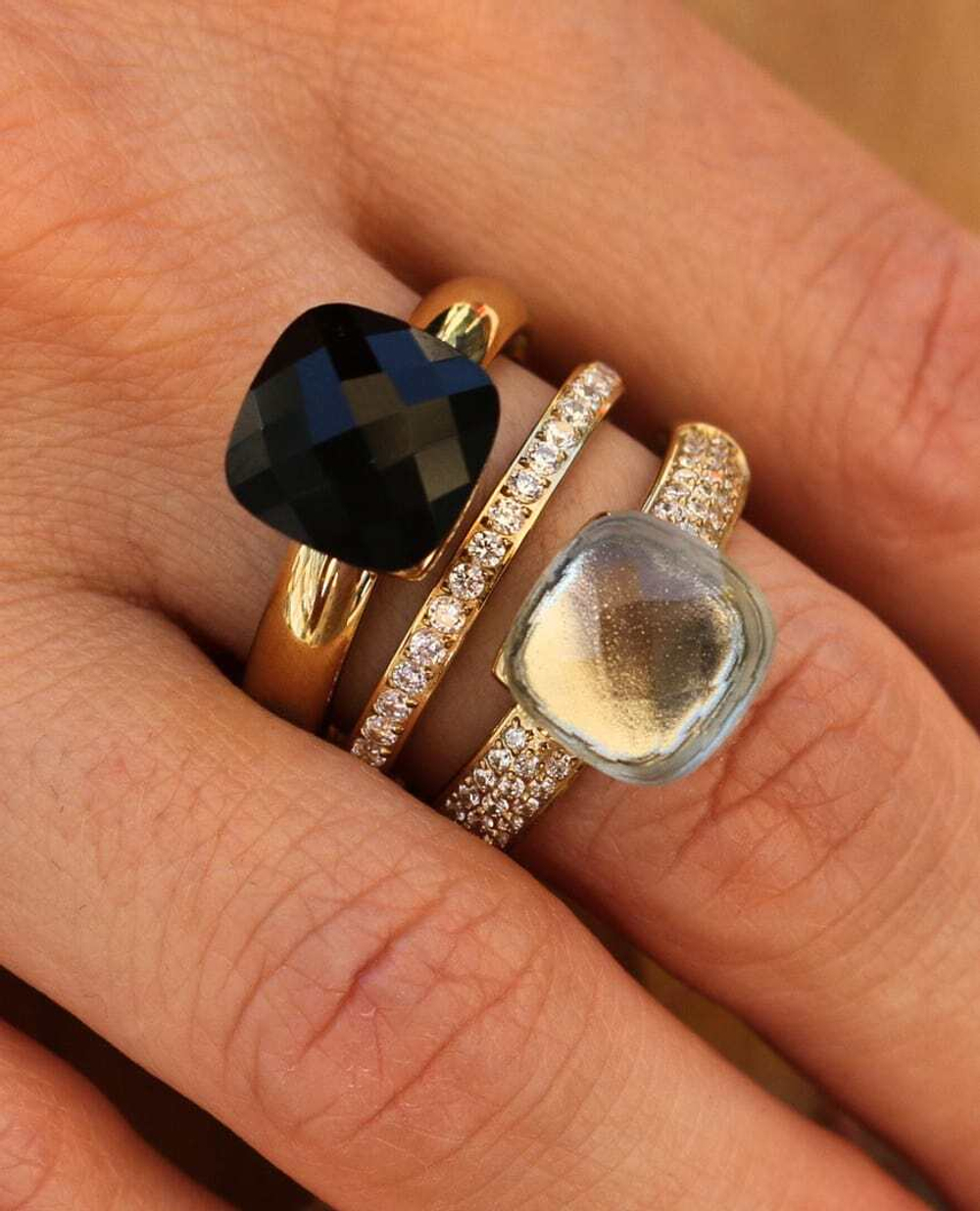 Кольцо Qudo FIRENZE 18 (G) Jet 107001/40-5301 18 размер 18