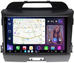 Магнитола для KIA Sportage 3 2010-2016 (без штатного усилителя) - FarCar XXL9-7071L монитор 9.5" 2K QLED на Android 14, TS20, 8+256Гб, CarPlay, 4G SIM-слот