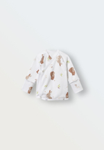 9067-243 Комплект одежды из 3 предметов распашонка-ползунки-чепчик (нежные объятия)