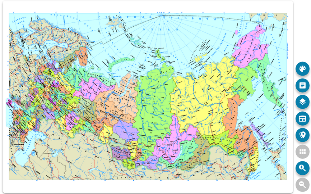 Интерактивные карты. География России. 8 класс. Природа России. Население России