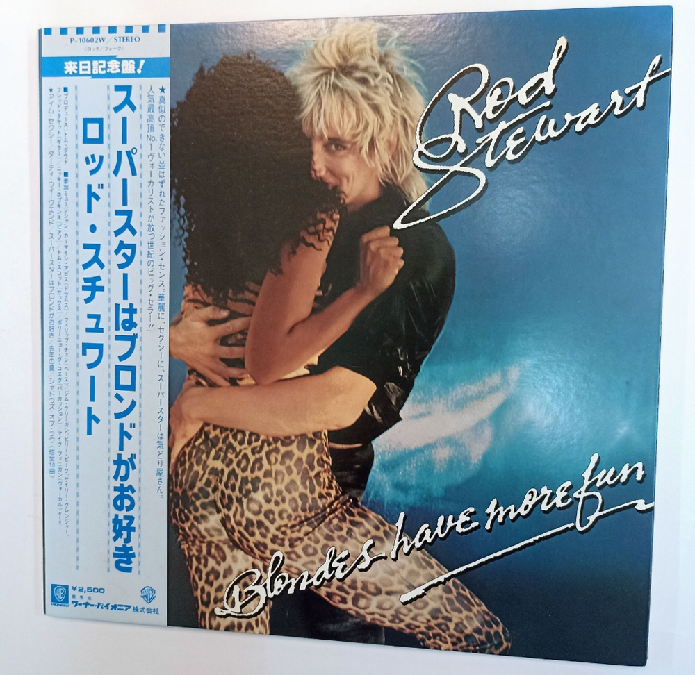Винтажная виниловая пластинка Rod Stewart Blondes Have More Fun OBI (Japan 1978)
