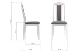 Стул деревянный Aron Soft white / light grey