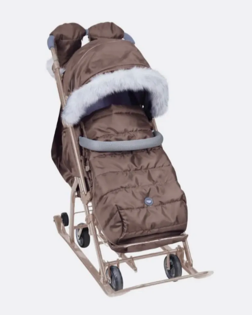 Санки-коляска Nika НД7-5SK/БЖ цвет бежевый