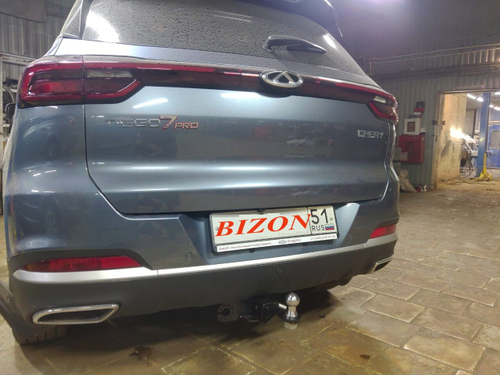 Фаркоп под квадрат для Chery Tiggo 7 вкл. Pro, c 2020 г., Бизон.FA 0390-E