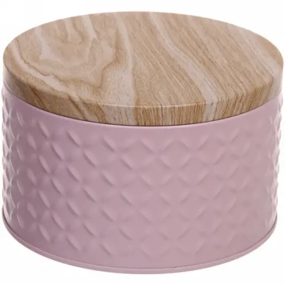 Банка жестяная «Kitchen romance» 800мл 13,5*7,5cм, розовая