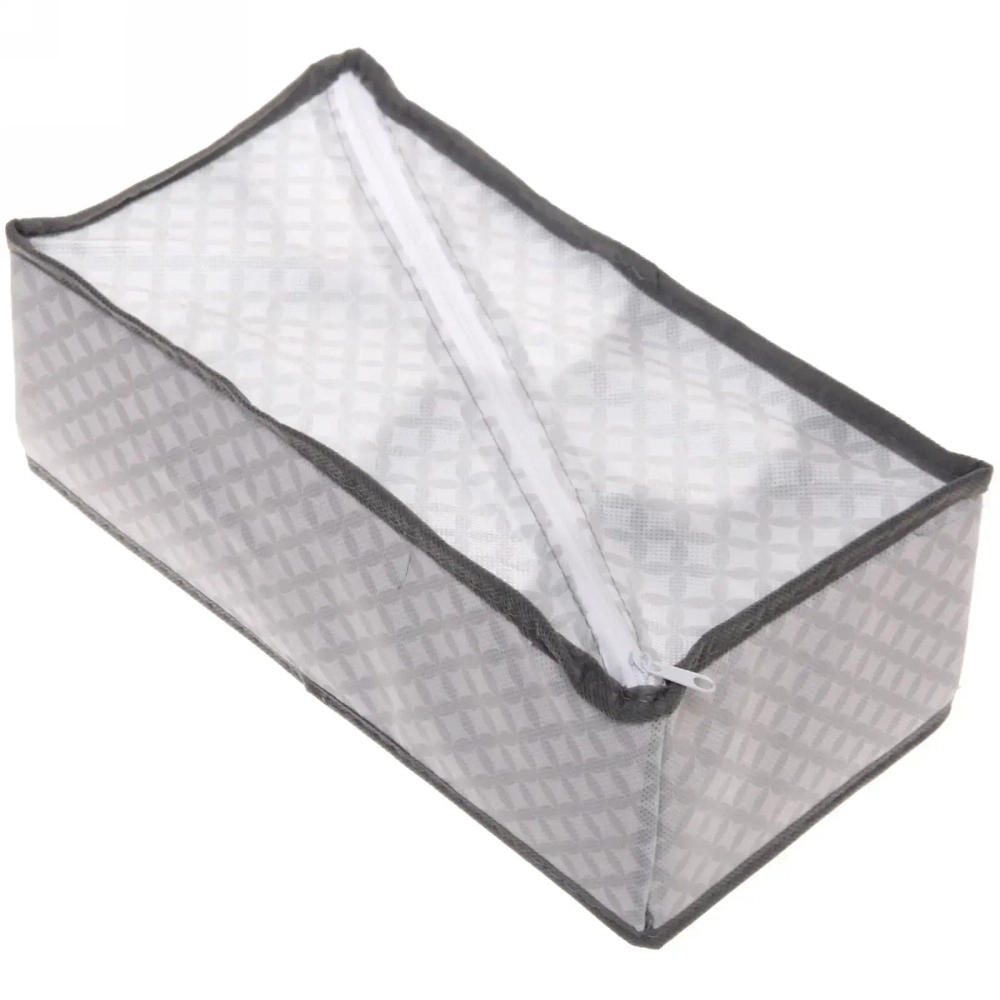 Кофр - органайзер для хранения вещей «ЭКЛАТТ», цвет пыльно - серый, 8 отделений, 29*14*10см