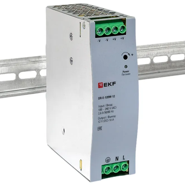 Блок питания на дин рейку 120 вт, 220 В AC /12 В DC DR-E-120W-12
