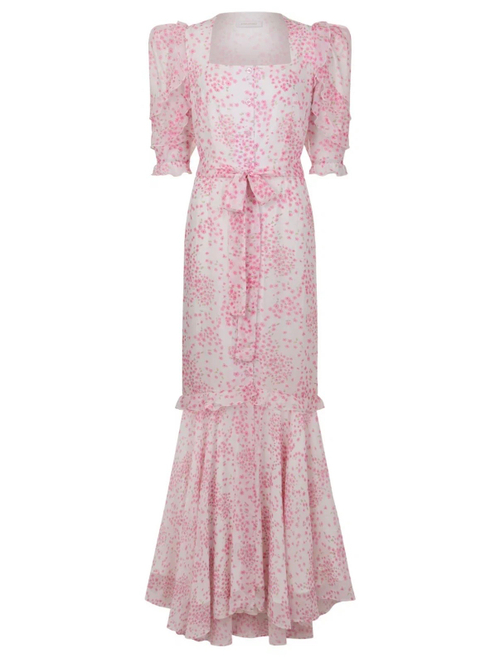 Платье с цветами Cipriani, молочный