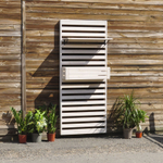 Панель для стен деревянная Эпларо 177х76 см, органайзер хранения из массива сосны для сада, балкона и прихожей, белая