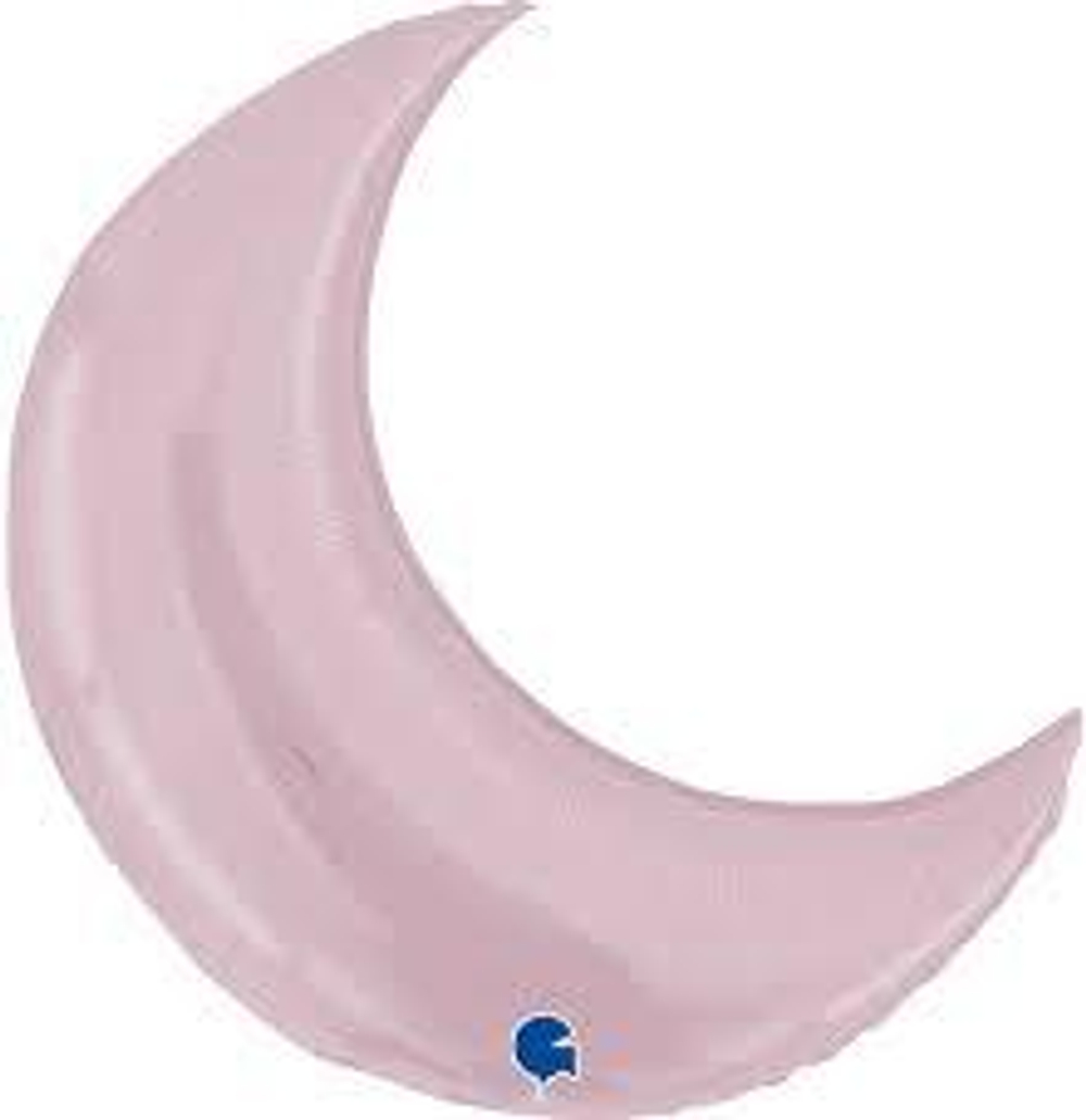 Шар (36""/91 см) Фигура, Полумесяц, Светло-розовый, 1 шт. М080