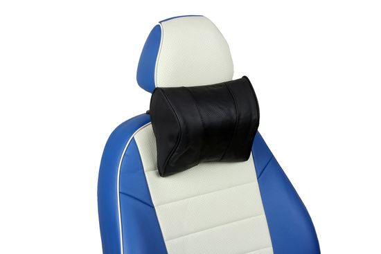 Автомобильная подушка под шею из натуральной кожи