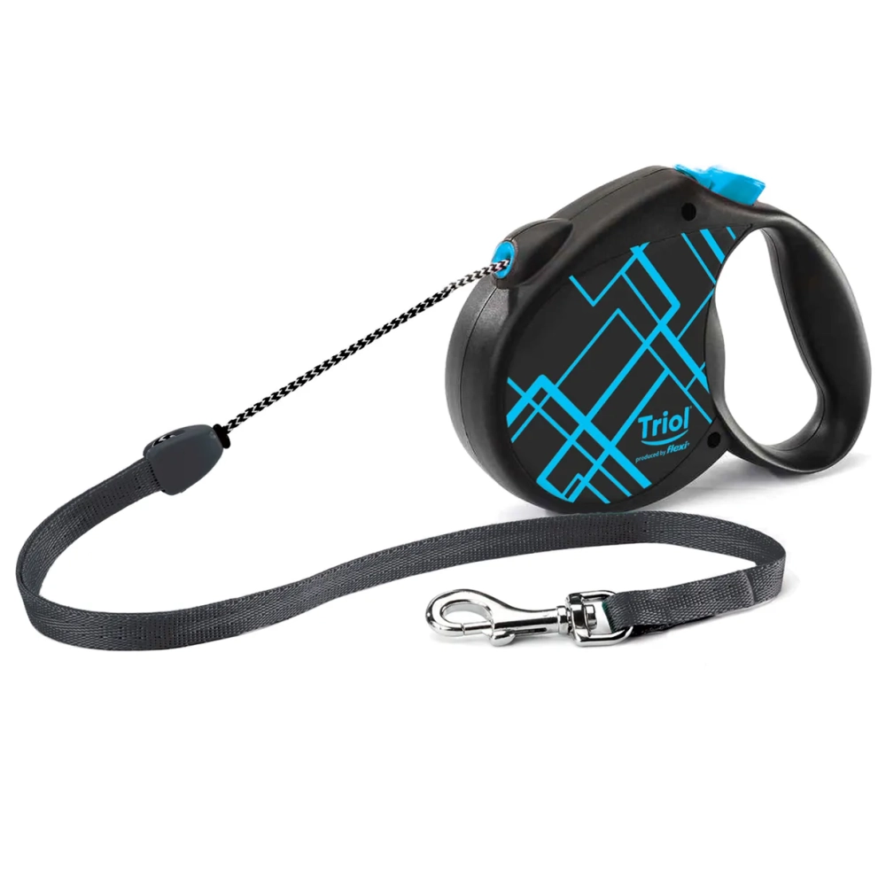 Рулетка Флекси Лайф трос 5 м 12 кг голубая