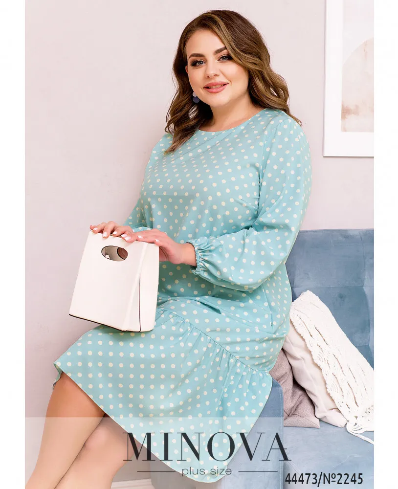 Платье 2245-голубой Minova