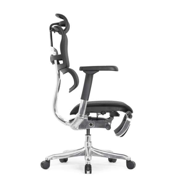 Кресло FALTO Ergohuman Elite 2 с подножкой ( чёрный каркас /сетка чёрный T-168-B1 Black )