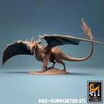 Дракон монстр миниатюра для dnd, днд, pathfinder, фентези, Настольная игра, НРИ, Варгейм, РПГ