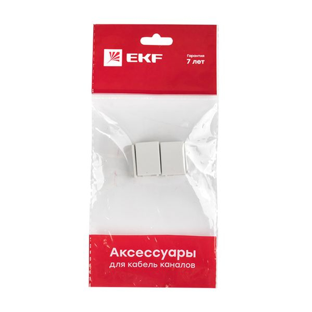 Соединитель (15x10) (4 шт) белый EKF-Plast
