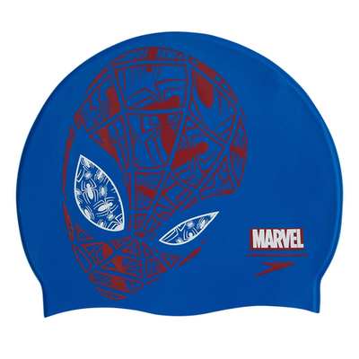 Шапочка для плавания силиконовая детская Speedo Marvel Junior Slogan Cap Spider-Man