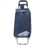 Тележка хозяйственная с сумкой (93*30*34см, колеса 16см,грузоподъемность до 30 кг) Shopping синяя