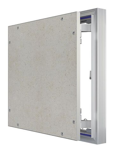 Люк ревизионный D Ceramo Optimum 400х400 скрыт.монтаж петля алюминий EVECS