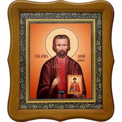 Василий Иванов мученик. Икона на холсте.