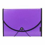 Папка с резинкой inФОРМАТ А4 фиол. пластик 700 мкм 12 отд.