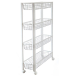 Полка узкая на колёсах (4 секции)