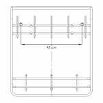 Вешалка настенная 8 крюч, двухъярусная, 60х22х57.5 см, сталь, ЗМИ, ВСП 22В  Б, бел