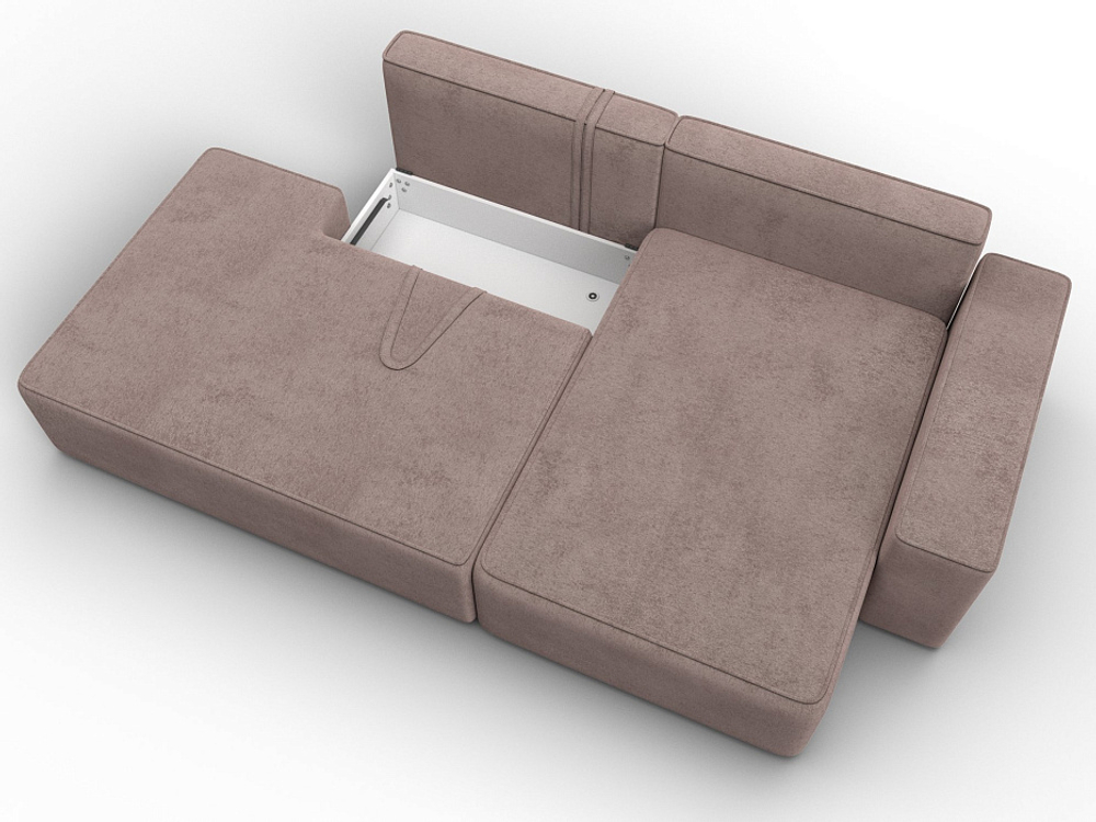 Диван угловой Лига-079 угол правый ВЕЛЮР TOWER 05 бежевый