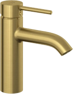 Смеситель для умывальника Kludi Bozz 100 с донным клапаном, брашированное золото