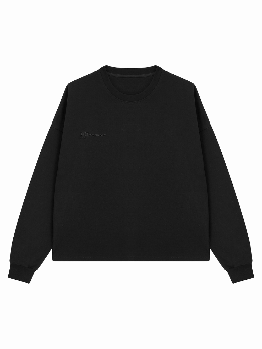 Черный лонгслив System 108