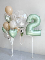 Набор шаров "Природная гармония" с цифрой, дизайн 2