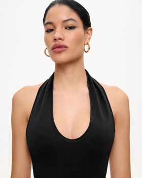 Платье миди с открытой спиной из вязанного трикотажа