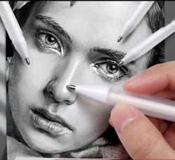 Набор из 5 белых гелевых ручек для скетчинга