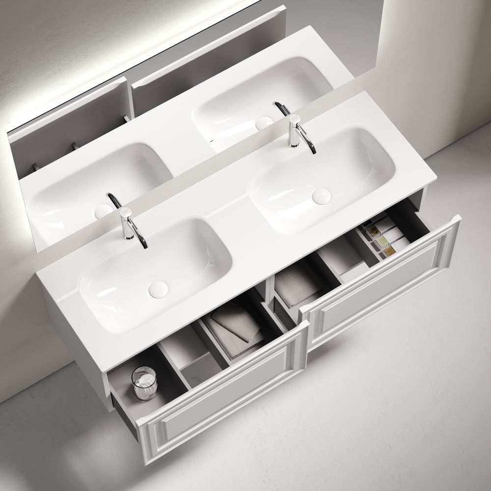 Тумба подвесная Sancos Very c одним ящиком 690х445х406, Bianco, VR70W