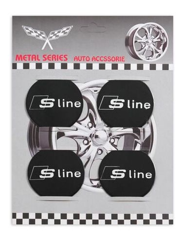Наклейки на колпак 55мм S Line 4пр (металл) KOTA