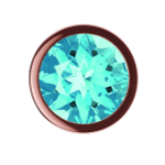 Пробка цвета розового золота с малиновым кристаллом Diamond Topaz Shine L - 8,3 см.