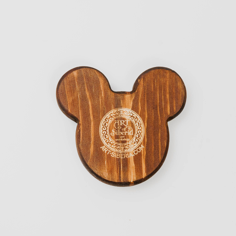 Деревянная менажница "Микки Маус" из кедра