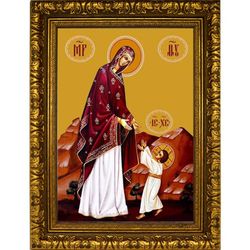 Первые шаги Иисуса Христа. Икона на холсте.