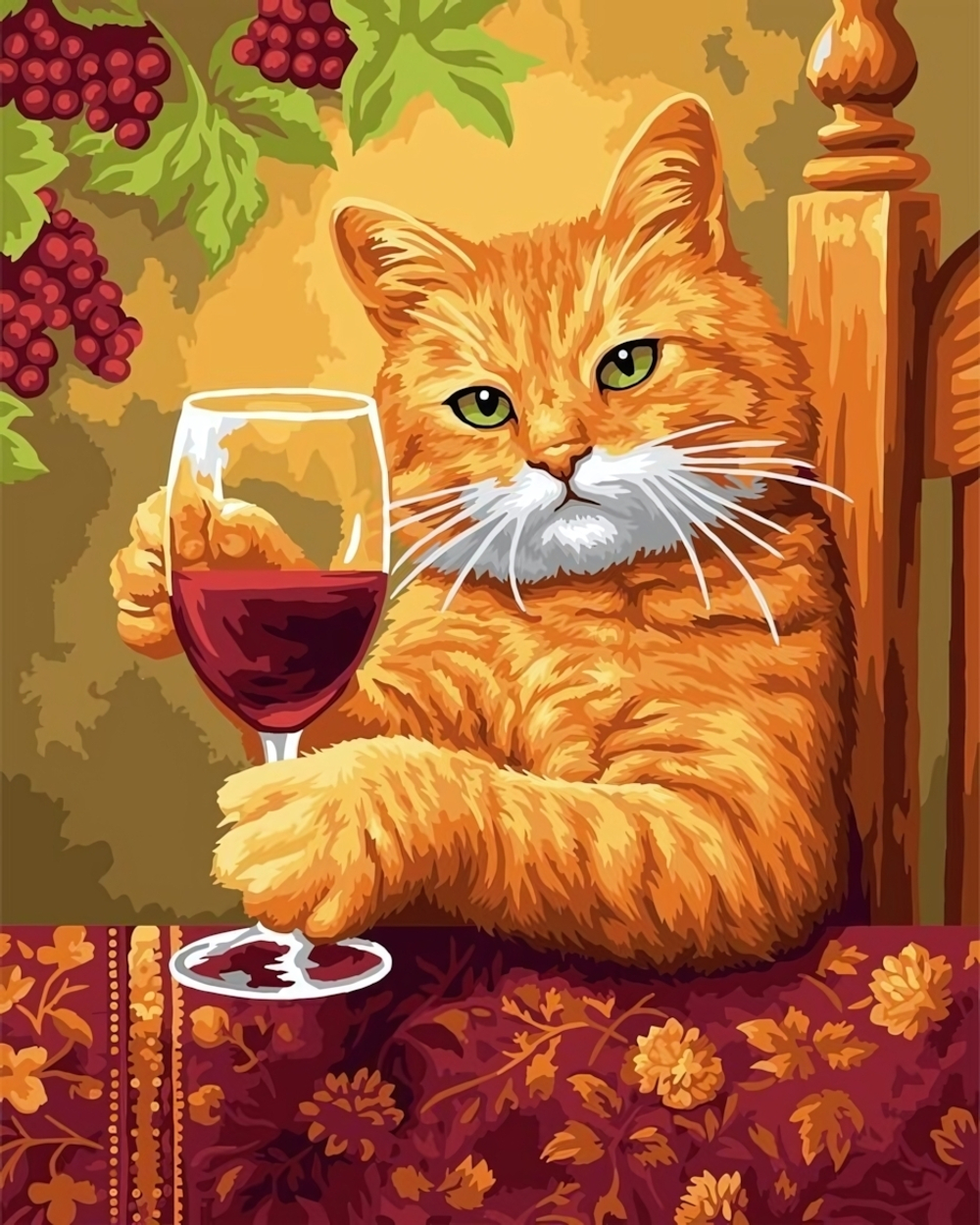 Картина рисование по номерам 40*50 см «Сомелье»