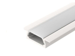 Профиль врезной алюм для светодиодной ленты 3528/5050 белый матовый в компл с мат экраном и заглушками 22х6х2000 мм
