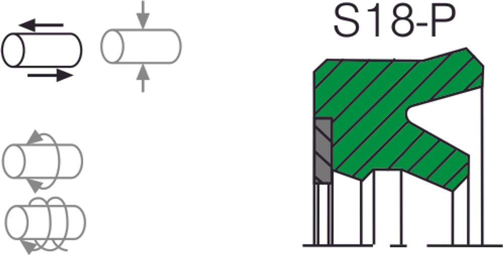 Уплотнение штока S18-P / S18-R