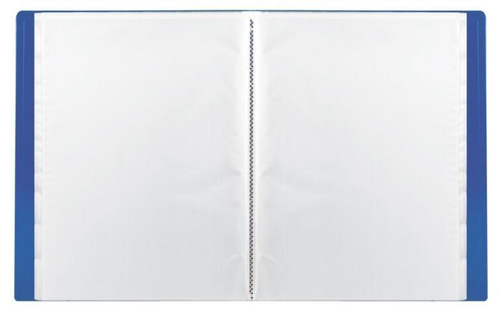 Папка с 10 вкладышами 0,5мм. синяя "Office" (BRAUBERG)