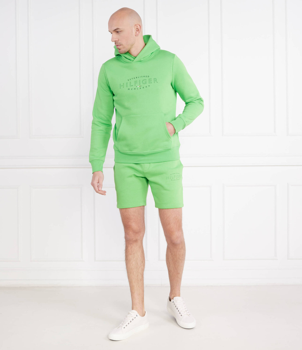 Худи hilfiger curve logo hoody Tommy Hilfiger - зеленый(MW0MW30013)
