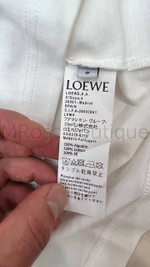 Мужская белая футболка Loewe премиум класса с коричневым карманом