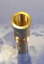 016.D155 Держатель TR 18/M8/65 LH / Вставка / Свеча , предназначен для установки контактного наконечника М8, в ручных сварочных горелках полуавтоматической сварки MIG/MAG серий RF45;