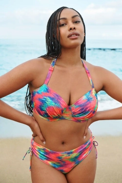 PRIMADONNA Плавки бикини с высокой посадкой на завязках, радужный