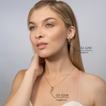 Серьги «Ящерицы» с английским замком из красного золота с хромдиопсидами